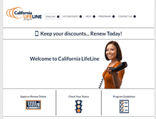 Tablet Screenshot of californialifeline.com